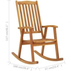 Mecedora De Madera Maciza De Acacia VidaXL -Mano Mano Ventas 29070052 3