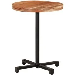 Mesa De Bistró Redonda Madera Maciza De Mango Ø60x75 Cm VidaXL