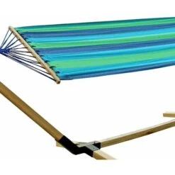 Colchoneta De Algodón Con Marco De Madera Tumbona Para Jardín L 200 Cm Multicolor Harms 504558 -Mano Mano Ventas 29399791 3