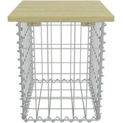 Taburete De Jardín De Acero Galvanizado Y Pino 40x40x45 Cm -Mano Mano Ventas 29620320 5