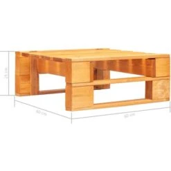 Otomana De Jardín De Palés Madera Marrón Miel -Mano Mano Ventas 29638747 5