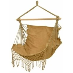 Hamaca Con Asiento De Tela Beige Colgante
