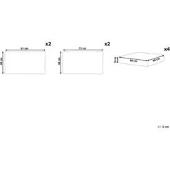 Conjunto De Fundas De Poliéster Blanco Crema Asiento Respaldo Resistente UV Noto -Mano Mano Ventas 30083482 3