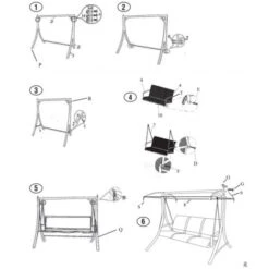Balancín De 3 Plazas Gris Con Capota Gris 5 Balancín De 3 Plazas Gris Con Capota Gris -Mano Mano Ventas 30326073 3