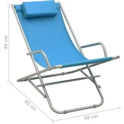 Sillas Mecedoras 2 Unidades Acero Azul VidaXL -Mano Mano Ventas 30441372 3