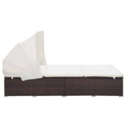 Tumbona Para 2 Personas Con Cojín Ratán Sintético Marrón VidaXL -Mano Mano Ventas 30541463 5