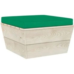 Otomana De Palets De Jardín Con Cojín Madera Abeto Impregnada VidaXL