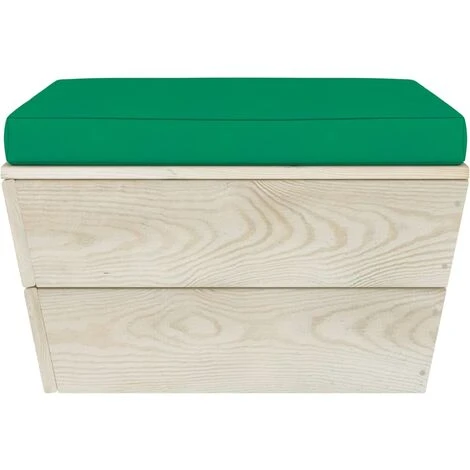 Otomana De Palets De Jardín Con Cojín Madera Abeto Impregnada VidaXL 4 Otomana De Palets De Jardín Con Cojín Madera Abeto Impregnada VidaXL - Imagen 4