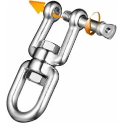 Gancho Giratorio De Acero Inoxidable 360 ​​° Para Yoga, Hamaca, Saco De Boxeo Y Gimnasio 10 MM 14,4 X 8,6 X 3,2 Cm -Mano Mano Ventas 30557194 2