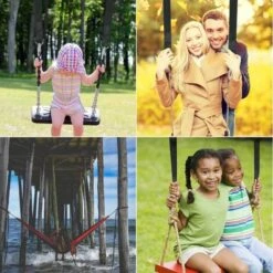 Correas Para Hamaca De Exterior, Capacidad De Bloqueo Hasta 550 Kg Con Arnés Para Columpio/protección De árboles De 150 Cm De Largo -Mano Mano Ventas 30557266 5