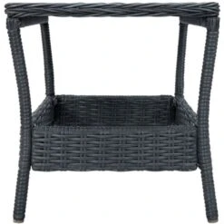 Mesa De Jardín Ratán Sintético Gris Oscuro 45x45x46,5 Cm VidaXL -Mano Mano Ventas 30673968 5