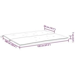 Cojín Para Columpio Balancín De Tela Azul Claro 120 Cm VidaXL -Mano Mano Ventas 30771762 3