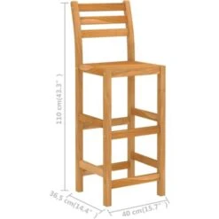Mesa Y Sillas De Bar Para Jardín 5 Pzas Madera Maciza De Acacia VidaXL -Mano Mano Ventas 30788455 3