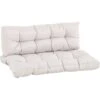 OUTSUNNY Cojín Para Palé Con Respaldo 120x80x12 Cm Para Banco Columpio Hamaca Crema