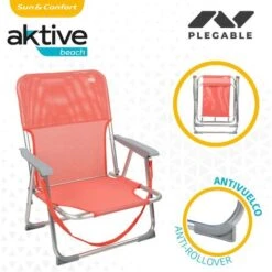 Silla Plegable Baja Aluminio Coral Aktive -Mano Mano Ventas 30863874 3