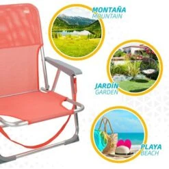 Silla Plegable Baja Aluminio Coral Aktive -Mano Mano Ventas 30863874 5