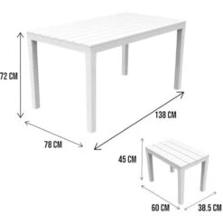 Dmora Salón De Jardín Sanremo, Conjunto De Jardín Con 1 Mesa Rectangular Y 4 Bancos, Conjunto De Interior Y Exterior Para Pic Nic, 100% Made In Italy, Blanco, Con Embalaje Reforzado 6 Dmora Salón De Jardín Sanremo, Conjunto De Jardín Con 1 Mesa Rectangular Y 4 Bancos, Conjunto De Interior Y Exterior Para Pic Nic, 100% Made In Italy, Blanco, Con Embalaje Reforzado -Mano Mano Ventas 31456356 3