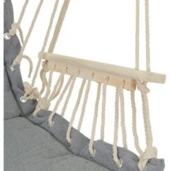 Columpio Hamaca Silla Colgante Gris Hasta 120kg Tumbona Exterior Interior Jardín -Mano Mano Ventas 31507334 4