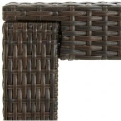 Mesa Alta De Jardín Ratán Sintético Marrón 140,5x60,5x110,5 Cm VidaXL -Mano Mano Ventas 31865923 5