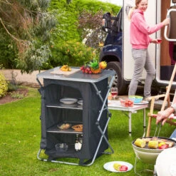 OUTSUNNY Armario Cocina De Camping Plegable Con 3 Estantes Bolsa De Transporte 58X65x93cm -Mano Mano Ventas 31951099 3
