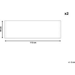 Conjunto De 2 Telas De Poliéster Blanco Verde Para Tumbona De Jardín Patrón De Hojas Moderno Exterior Anzio / Avellino -Mano Mano Ventas 32382240 3
