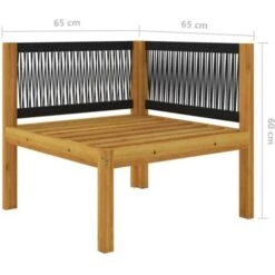 Banco De Jardín De 2 Plazas Madera Maciza De Acacia Con Cojines VidaXL -Mano Mano Ventas 32537535 3