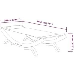 Tumbona De Madera Maciza Curvada Crema 100x188,5x44 Cm VidaXL -Mano Mano Ventas 32833018 3