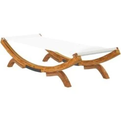 Tumbona De Madera Maciza Curvada Crema 100x188,5x44 Cm VidaXL -Mano Mano Ventas 32833018 5