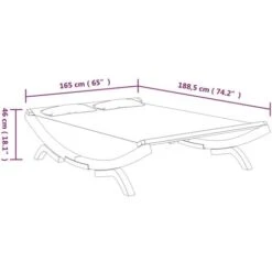 Tumbona Con Dosel Madera Curvada Gris Antracita 165x188,5x46 Cm VidaXL -Mano Mano Ventas 32833024 3