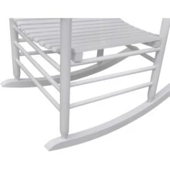 Mecedora De Madera Con Asiento Curvado Madera Blanca -Mano Mano Ventas 33101787 3