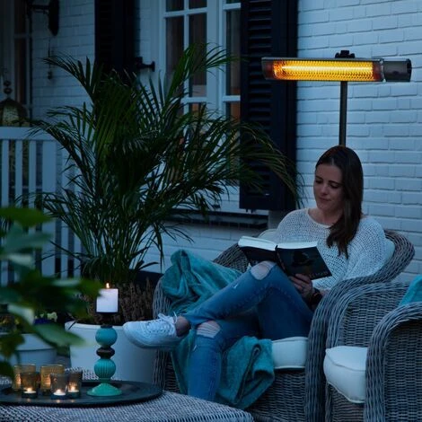 VONROC Calefactor Marsili 2000W - 2 Niveles De Calor - Plata - Elemento De Bajo Deslumbramiento - Con Mando A Distancia 2 VONROC Calefactor Marsili 2000W - 2 Niveles De Calor - Plata - Elemento De Bajo Deslumbramiento - Con Mando A Distancia - Imagen 2