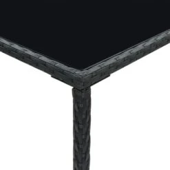 Mesa Alta De Jardín Ratán Sintético Y Vidrio Negro 70x70x110 Cm VidaXL -Mano Mano Ventas 33563839 5