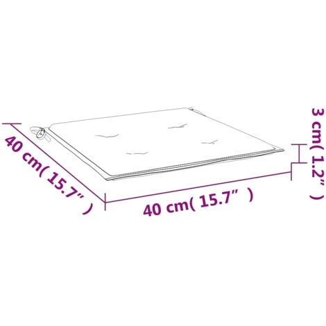 Cojines De Silla De Jardín 2 Uds Tela A Cuadros Rojo 40x40x3 Cm VidaXL 3 Cojines De Silla De Jardín 2 Uds Tela A Cuadros Rojo 40x40x3 Cm VidaXL - Imagen 3