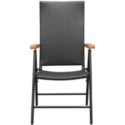 Juego De Comedor Para Jardín 3 Piezas Negro Y Marrón VidaXL -Mano Mano Ventas 33646676 5