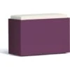 Banqueta Rectangular De Resina Mod. Roomy 80x35 Cm Violeta