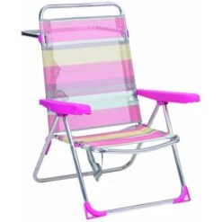 SILLA FIBRELINE ALUMINIO PLAYA ALTA RAYAS