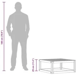 Mesa De Centro De Madera Maciza De Acacia 68x68x29 Cm VidaXL -Mano Mano Ventas 33876584 3