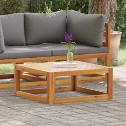 Mesa De Centro De Madera Maciza De Acacia 68x68x29 Cm VidaXL -Mano Mano Ventas 33876584 4