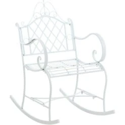 Mecedora De Metal Ansan Blanco