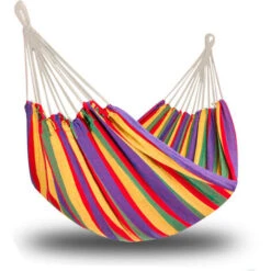 Hamaca Colgante Multicolor 200X80Cm Hamaca Para Jardín Portátil Hasta 150Kg