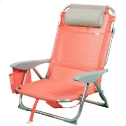 Silla De Playa Plegable Multiposición Coral Con Cojín Aktive