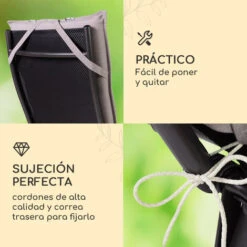 Blumfeldt Sylt Cojín Acolchado Cojín De Exterior Para Sillas Con Respaldo Alto Almohada Poliéster 50x120x9cm -Mano Mano Ventas 35030654 3