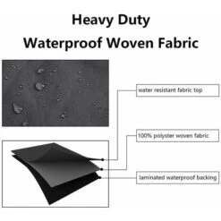 Funda Para Silla Colgante De Jardín De Mimbre De Ratán Funda Impermeable Para Silla Colgante Funda Protectora Para Huevos Silla Resistente Al Agua Y Al Polvo 190 X115cm, Negro -Mano Mano Ventas 35411210 3