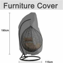 Funda Para Silla Colgante De Jardín De Mimbre De Ratán Funda Impermeable Para Silla Colgante Funda Protectora Para Huevos Silla Resistente Al Agua Y Al Polvo 190 X115cm, Negro -Mano Mano Ventas 35411210 4