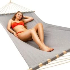 Hamaca Doble Con Soporte 200x120 Cm Estructura Metálica Para Exteriores Marco -Mano Mano Ventas 35529963 3