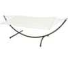 Hamaca Doble Con Soporte 200x120 Cm Estructura Metálica Para Exteriores Marco