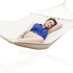 Hamaca Doble Con Soporte 200x120 Cm Estructura Metálica Para Exteriores Marco -Mano Mano Ventas 35538953 3