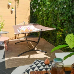 Hamaca Doble Con Soporte 200x120 Cm Estructura Metálica Para Exteriore- Marco -Mano Mano Ventas 35538956 5