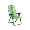 Sillon Tumbona Acero Verde Topos