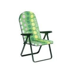 Sillon Tumbona Acero Verde Topos